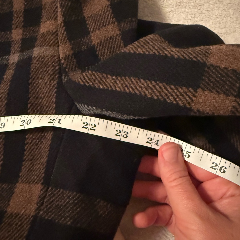 DKNY Black and Brown Plaid Coat - Picture 7 of 8